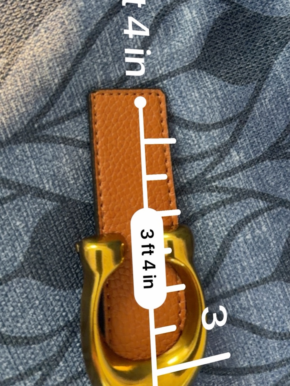 Coach Orange Leather Double-Wrap Bracelet with Gold Buckle - Picture 3 of 4